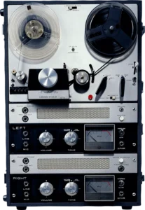 recording hardware reel small Analoges Tonband für Recording, Mixing und Mastering im Saegewerk Tonstudio